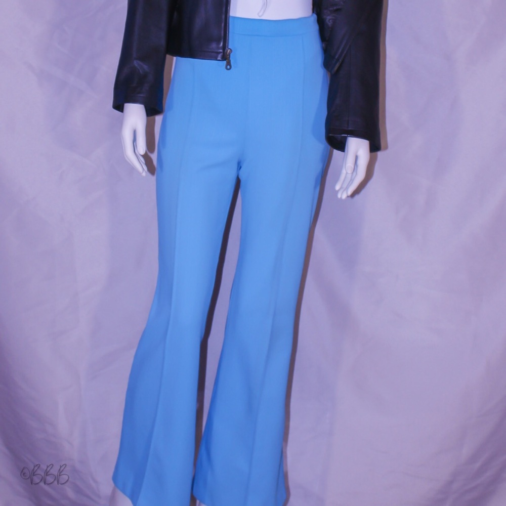 70’s Style Light Blue Flare Pants